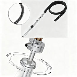 Gomba Hookah Set with Silicone Hose Bowl Tongs Mouth Tips Everything Accessories – HookahSetwithSiliconeHoseBowl_4.jpg