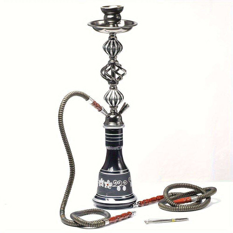 Gomba 21'' Hookah Complete Set Bundle with Flavors and Foil - 2 Hose Shisha Smoking Kit - Includes Accessories – Hookah_3.jpg