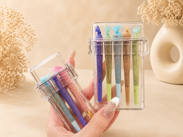 Acrylic storage case with flip lid portable protective box