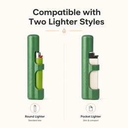 GOMBA 2-in-1 Lighter Holder & Pre-Roll Case – gomba-lighter-holder-lighter-compatibility.png