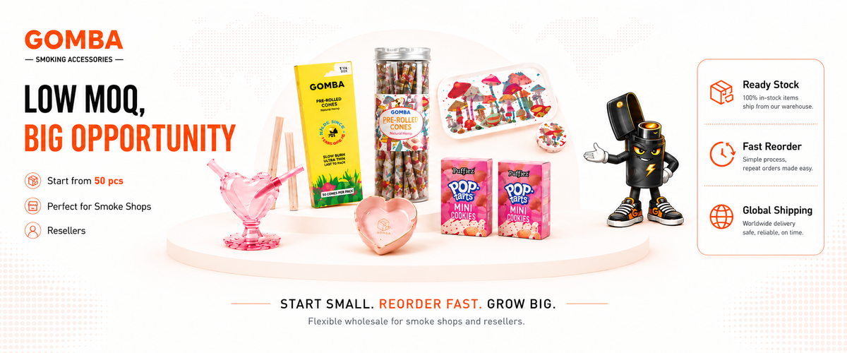Gombasmoke wholesale smoke accessories banner